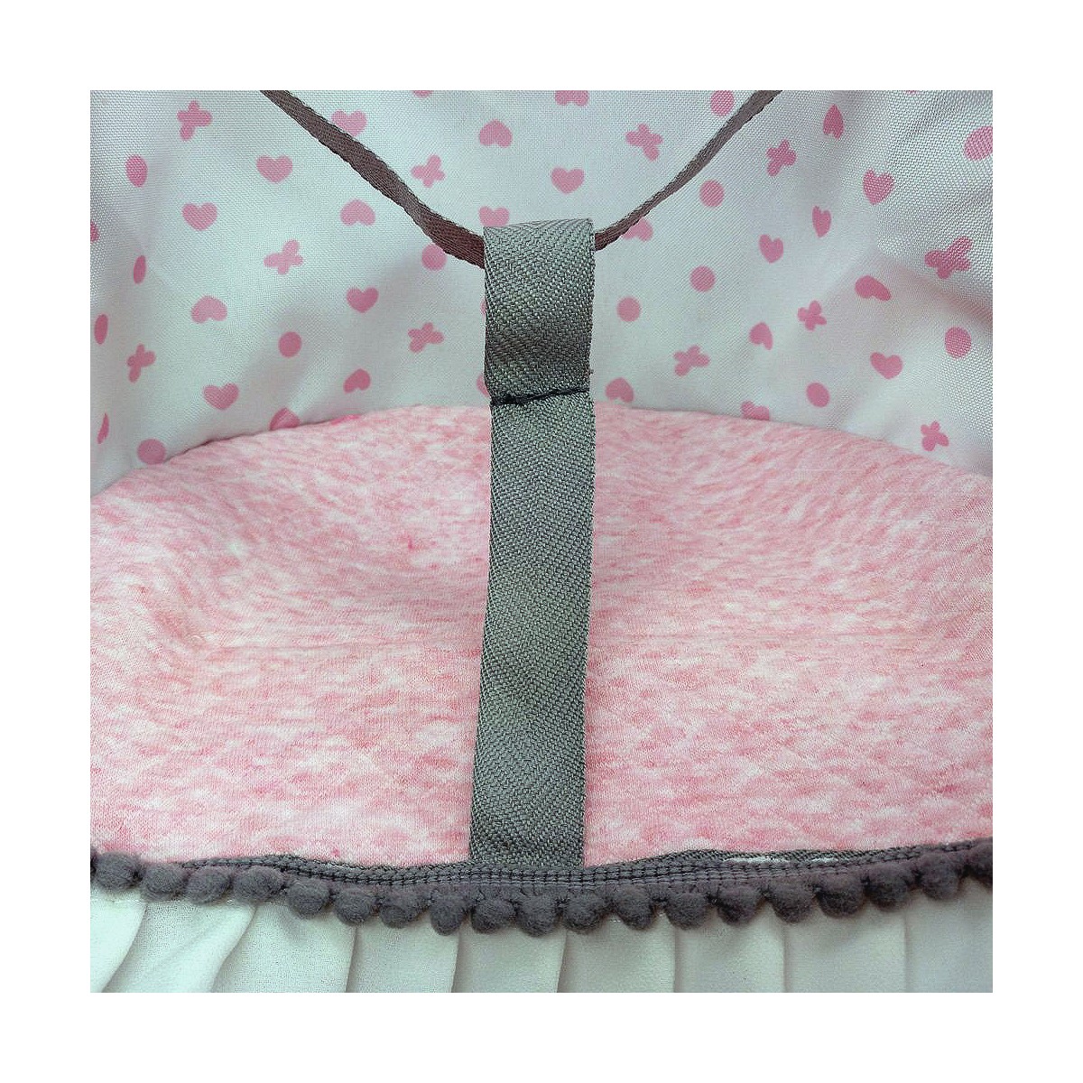 Stol til Dukker Reig Paraply Hvid Pink Mol